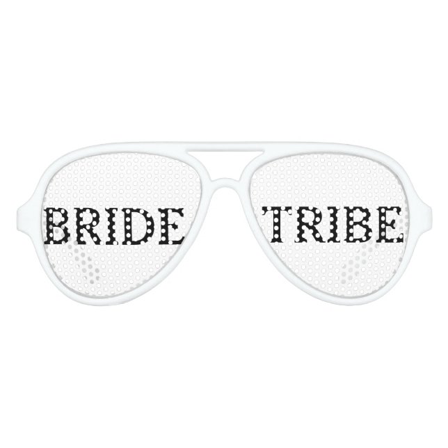Einfache Schwarz-Weiß-Bride-Sonnenbrille Partybrille (Vorderseite)