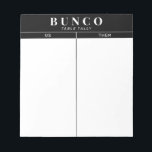 Einfache Schwarz-Weiß-Bunco-Tal Notizblock<br><div class="desc">Werft ein Blatt auf jeden Tisch für die Person,  die die Punktzahl behalte,  und strafft Ihr Bunco Spiel mit diesen bereit zu gehen und einfach zu verwenden,  reißen Sie Tally Sheets mit zwei leeren Spalten und Grafik Schwarz-Weiß-Details.</div>