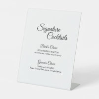 Einfache Schwarz-Weiß-Cocktailkarte