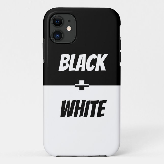 Einfache Schwarz-Weiß-Eleganz! Case-Mate iPhone Hülle (Rückseite)