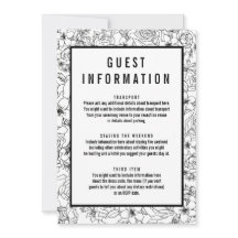 Einfache Schwarz-Weiß-Gästebuchinfo