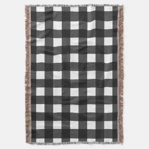 Einfache Schwarz-Weiß-Gingham Decke