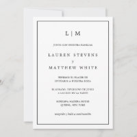 Einfache Schwarz-Weiß-Hochzeit