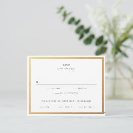 Einfache Schwarz-Weiß-Hochzeit RSVP Karte