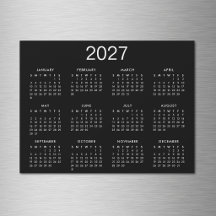 Einfache Schwarz-Weiß-Kalender 2025