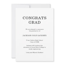 Einfache Schwarz-Weiß-Klassik-Abschluss