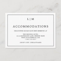 Einfache Schwarz-Weiß-Monogramm-Elegante Hochzeit