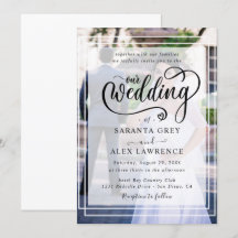 Einfache Schwarz-Weiß-Overlay-Foto-Hochzeit