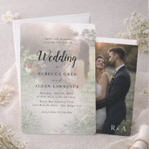 Einfache Schwarz-Weiß-Overlay-Foto-Hochzeit