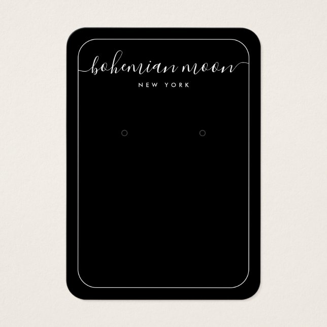 Einfache Schwarz-Weiß-Schmuckkarte (Vorderseite)