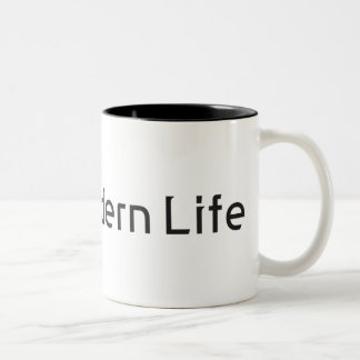 Einfache Schwarz-Weiß-Tasse - Ihr modernes Leben Zweifarbige Tasse
