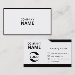 Einfache Schwarz/Weiß-Visitenkarte Visitenkarte