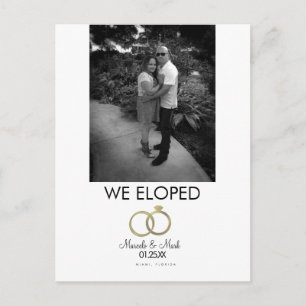 Einfache Schwarz-weiße Foto Imitate Goldring Postkarte