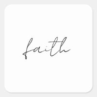 Einfache Schwarz-weiße Hand Schriftliche Glaubensk