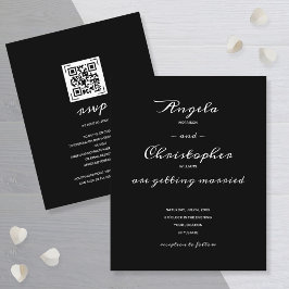 Einfache Schwarz-weiße Hochzeit