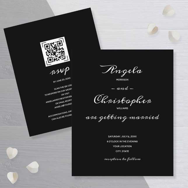 Einfache Schwarz-weiße Hochzeit (Von Creator hochgeladen)