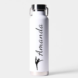 Einfache schwarz-weiße Tanzflasche (22 z.) Trinkflasche
