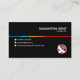 Einfache schwarze auffallende Linie CEO-Gründer Visitenkarte