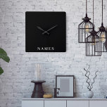 Einfache schwarze Benutzerdefiniert Hinzufügen ein Quadratische Wanduhr<br><div class="desc">Einfache schwarze Benutzerdefiniert Fügen Sie Ihren Namen Elegant Design für jedermann.</div>