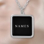 Einfache schwarze Benutzerdefiniert Hinzufügen ein Versilberte Kette<br><div class="desc">Einfache schwarze Benutzerdefiniert Fügen Sie Ihren Namen Elegant Design für jedermann.</div>
