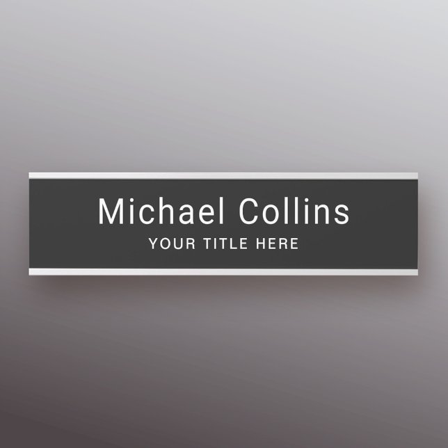 Einfache schwarze Bezeichnung und Vorlage beruflic Türschild (Von Creator hochgeladen)