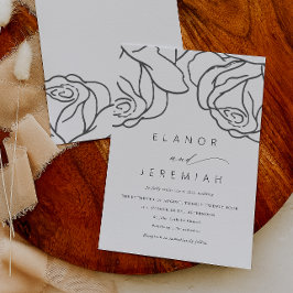 Einfache Schwarze Bläserkalligraphie Einladung