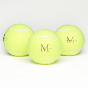 Einfache Schwarze Gold Monogram Eleganine Feminine Tennisbälle
