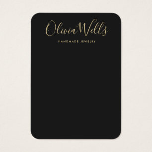 Einfache schwarze Gold-Script-Erinnerungs-Grafikka