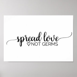 Einfache schwarze Kalligrafie verbreitet Liebe, ni Poster