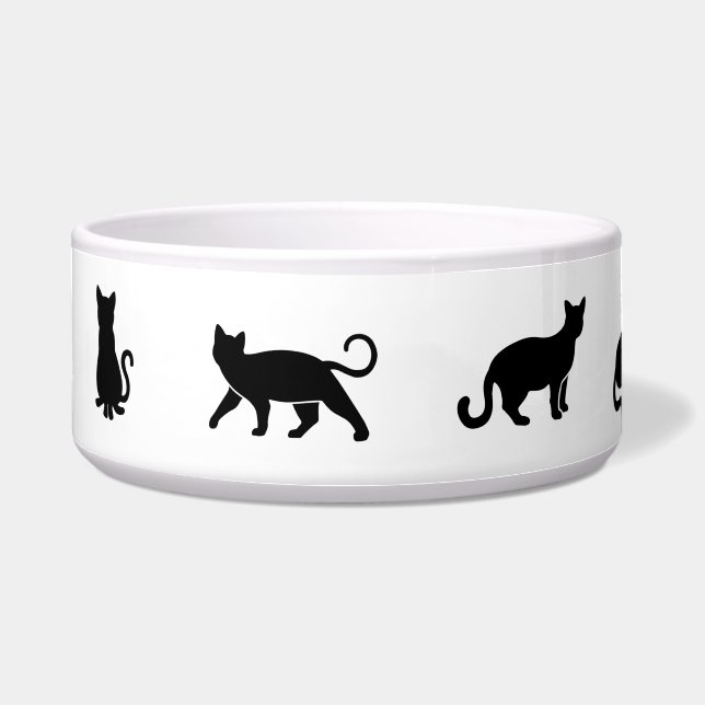 Einfache schwarze Katze Napf (Vorderseite)