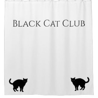Einfache Schwarze Katzenduschvorhänge Duschvorhang