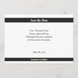 Einfache Schwarze Krawatte Rett-the-Dates Save The Date