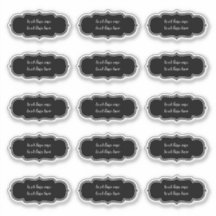 Einfache schwarze, moderne Küchenlabels