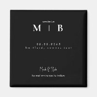 Einfache schwarze Mongramm-Hochzeit speichern Sie