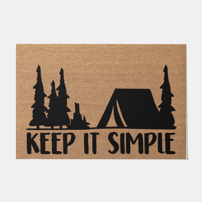 Einfache schwarze Retromatte behalten, Vintag Fußmatte (Vorderseite)