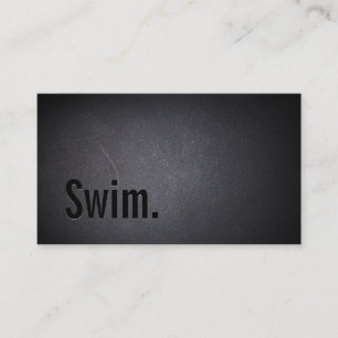 Einfache schwarze Schwimmen-Lehrer-Visitenkarte Visitenkarte