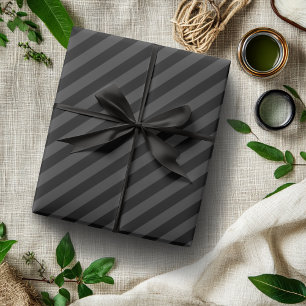 Einfache schwarze und rauchige schwarze schmale di geschenkpapier