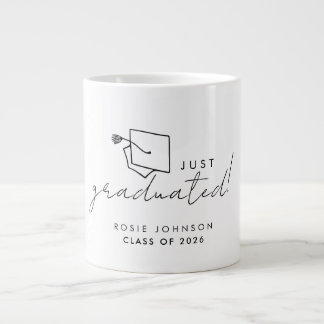 Einfache schwarze und weiße Abschluss-Tasse als Ge Jumbo-Tasse