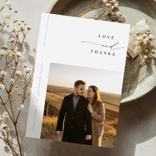 Einfache schwarze und weiße Boho-Foto-Hochzeit Einladung