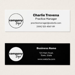 EINFACHE SCHWARZE UND WEISSE MODERNE ZWEI SEITEN L