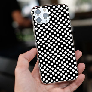 Einfache schwarze und weiße Polka-Punkte klassisch Case-Mate iPhone Hülle