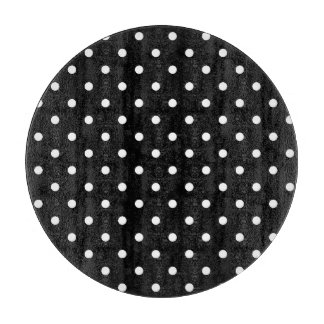 Einfache schwarze und weiße Polka-Punkte Schneidebrett