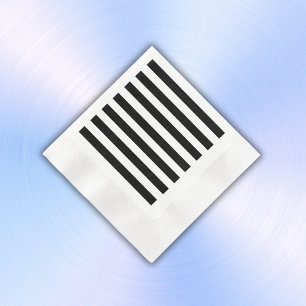 Einfache schwarze und weiße Streifen Serviette