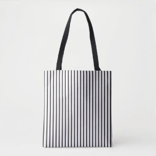 Einfache schwarze und weiße Streifen Tasche