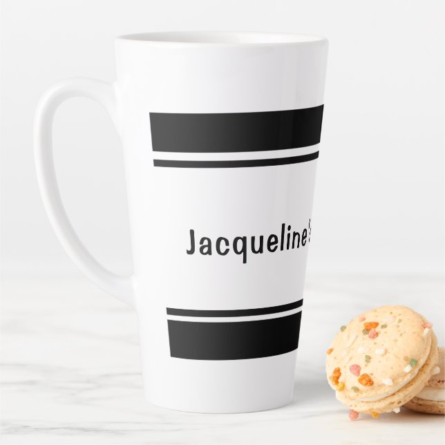 Einfache Schwarzweiß-Latte-Tasse Milchtasse (Beispiel)