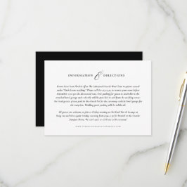 Einfache Schwarzweißkarte RSVP Karte