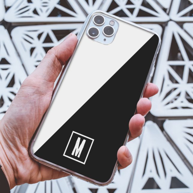 Einfache Schwarzweißspaltung Benutzerdefinierte Mo Case-Mate iPhone Hülle (Von Creator hochgeladen)