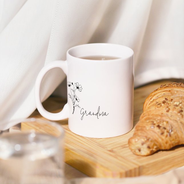 Einfache Script-Blume Oma Tasse (Von Creator hochgeladen)