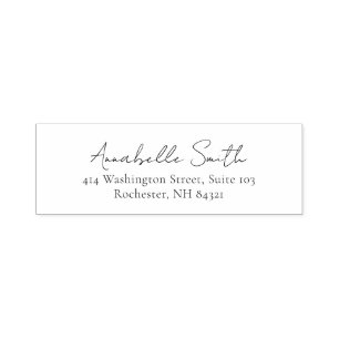 Einfache Script Classic Elegante Rücksendeadresse Permastempel