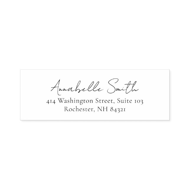 Einfache Script Classic Elegante Rücksendeadresse Permastempel (Design)